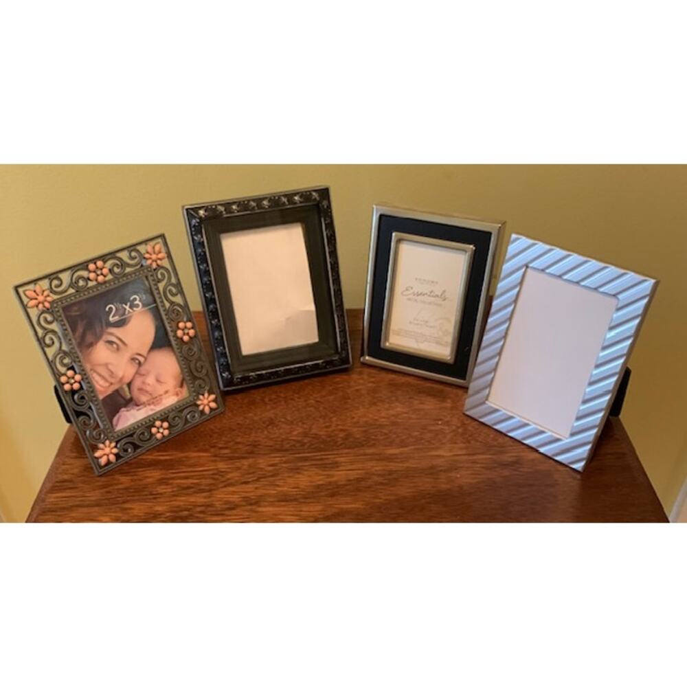 Four (4) Tabletop Picture Frames - Small sizes